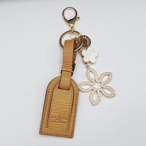 Authentic Louis Vuitton Luggage Nametag with Unbranded Keycharm